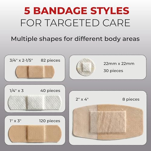 Assorted Adhesive Bandages Variety Pack - 280 Count