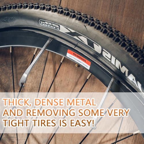 Stainless Steel Bike Tire Levers - Set of 3 for Easy Tire Changes