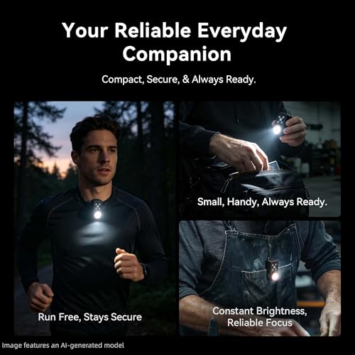 Yzoni R3 Yellow 800 Lumen EDC Clip-On Flashlight, Rechargeable
