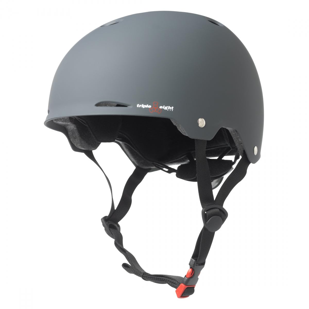 Triple Eight Gotham Dual Certified Helmet for Skateboard, Bike, Roller Skating, Sizes for Adults aand Teens, Gun Matte, Large/X-Large