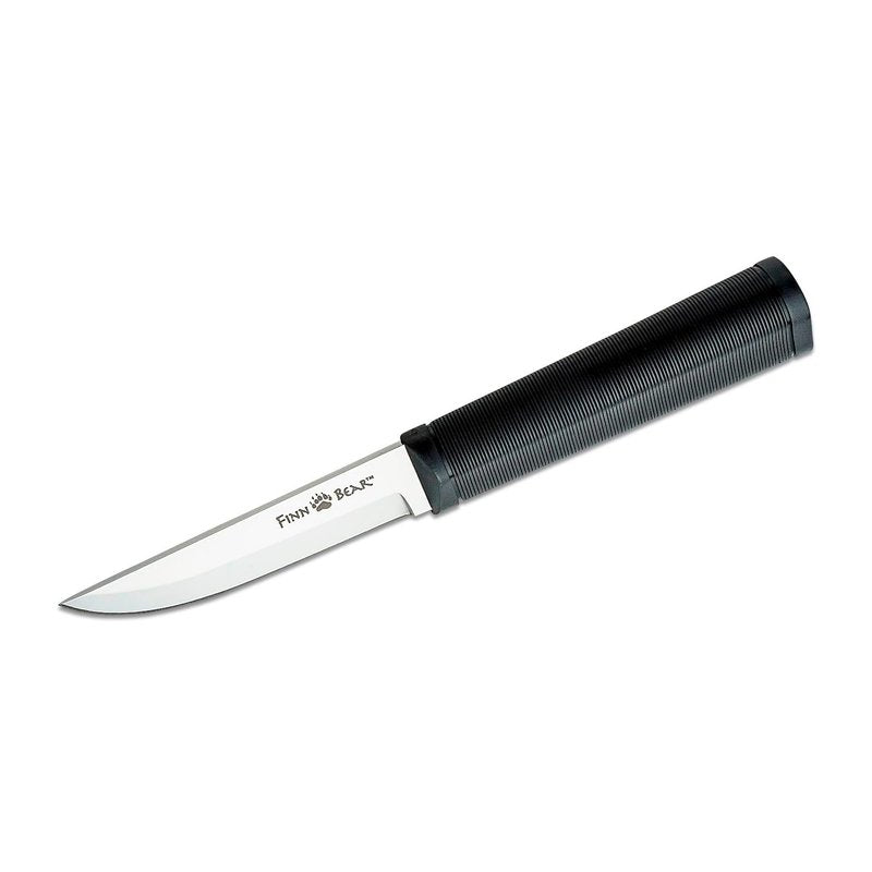 Cold Steel Finn Bear 4" Durable Compact German 4116 Stainless Steel Fixed Blade Straight Back Outdoor Game Hunting Utility Knife, 4-1/2" Textured Handle, Secure-Ex Sheath