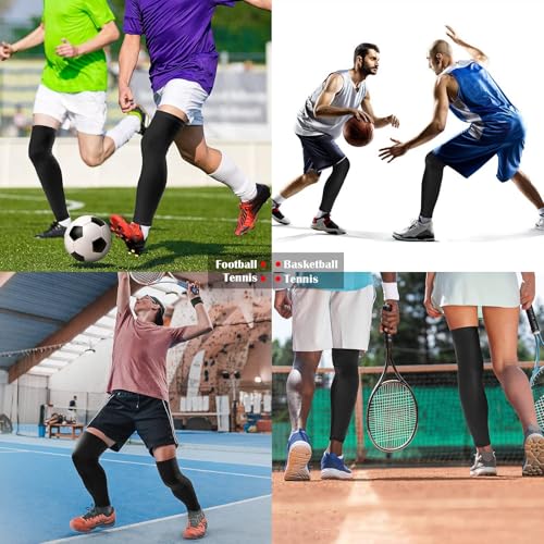 Compression Leg Sleeves for UV Protection - Black