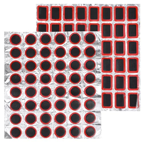 96 Pcs Bicycle Tire Repair Patch Kit - Rubber Puncture Patches