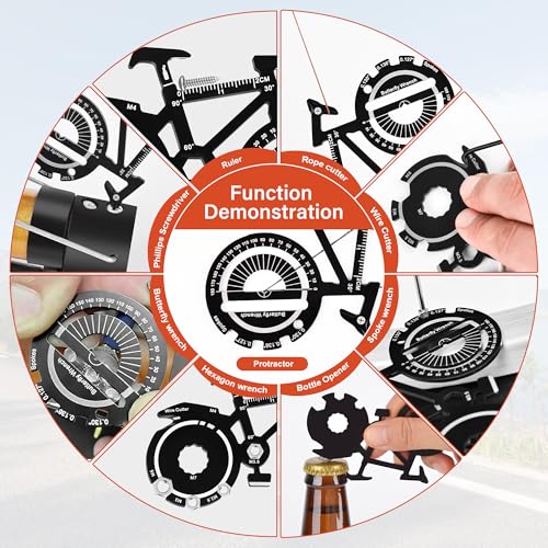 Fun Mens Gifts EDC Multitool - Unique Men Birthday Bike Gift, Novelty Christmas Stocking Stuffer White Elephant Anniversary Father Valentines Present Idea Small Gadget, Cool Secret Santa Gift for Him