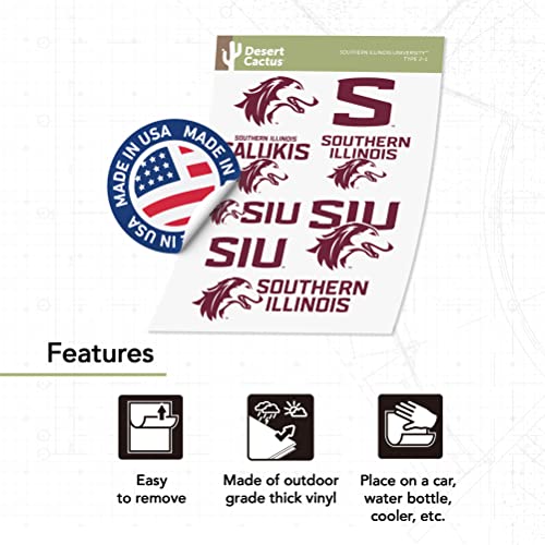 Southern Illinois University Salukis Sticker Decal - Officially Licensed Sports Fan Accessory