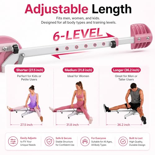Leg Stretcher Machine for Flexibility - Adjustable Pink Equipment