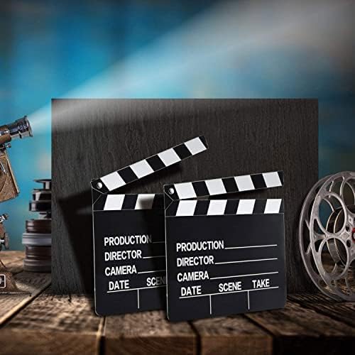 BBTO Movie Film Clap Board - 10 Pieces, 7 x 8 Inch Writable Directors Clapper | Black & White