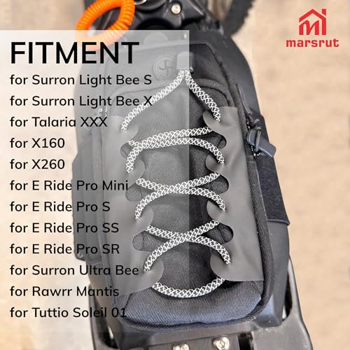 Marsrut Black Phone Bag for Surron & E-Bike Batteries, Reflective Safety Strap