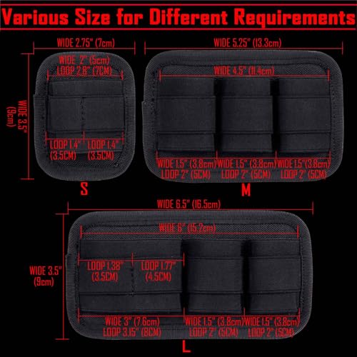 BOSITIVE Black 3-Piece Tactical Modular EDC Organizer Insert & Pouch