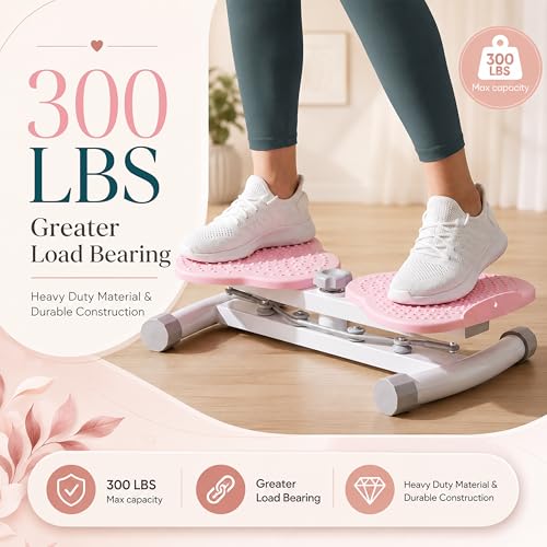 Waist Twister Machine - Anti-Slip Portable Fitness Board - Pink
