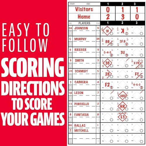 Baseball & Softball Scorebook - 25 Game Lineup & Stat Tracker