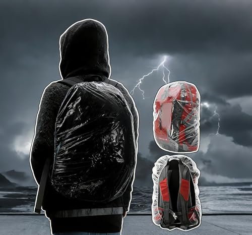 25-Pack Disposable Waterproof Backpack Rain Covers - 15-55L