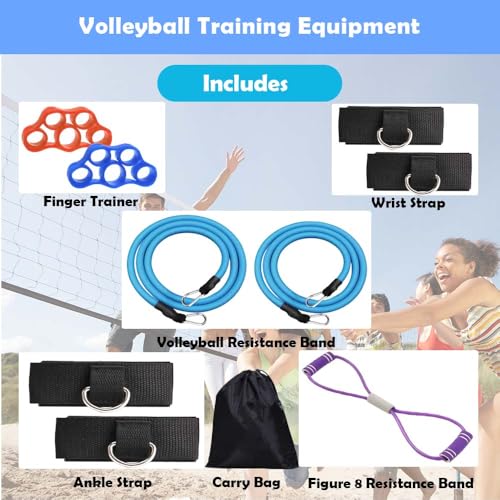 Volleyball Passing Trainer with Resistance Bands Set – Agility & Arm Swing Practice