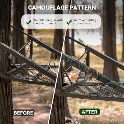 GearOZ Camo Silencing Tape for Hunting 4x90 Inches Self-Adhesive Camouflage Lurk Tape