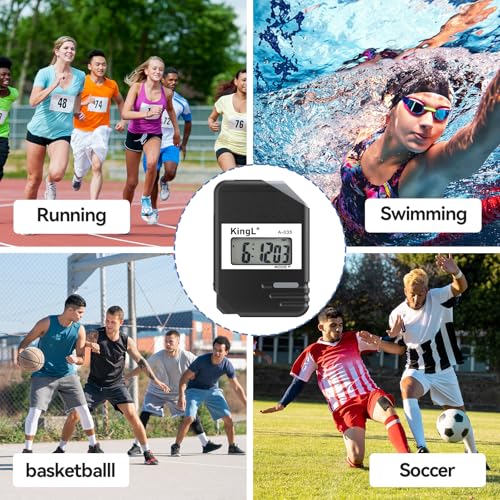 KingL 2 Pack Digital Stopwatch Timer with Large Display Waterproof For Sports & Training