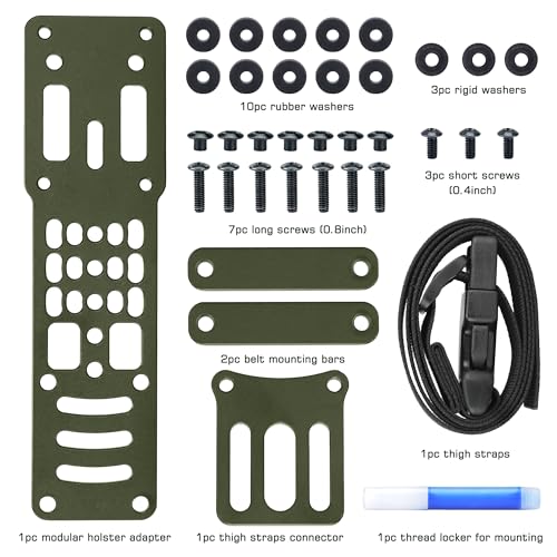Modular Drop Leg Holster Adapter Mount with Leg Strap - Green