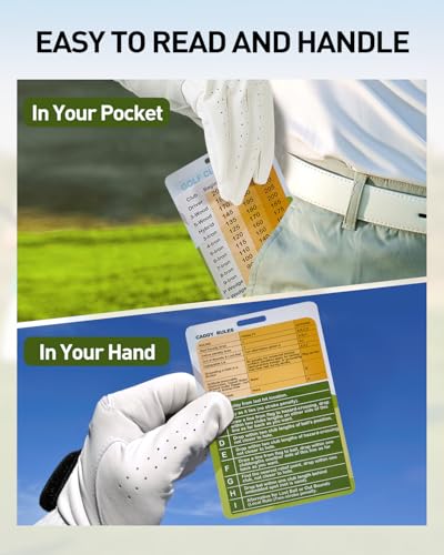 Golf Club Distance Card - 3.54" x 5.12" - Essential Golf Accessory