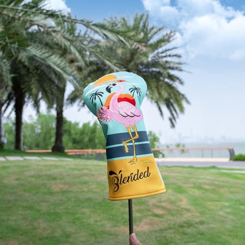 BAIRBRE Golf Club Head Covers Flamingos Driver/Hybrid Leather - Fits All, For Hybrid