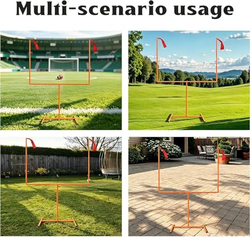 Adjustable Football Goal Post - 8' x 6' Steel Frame for Backyard Training