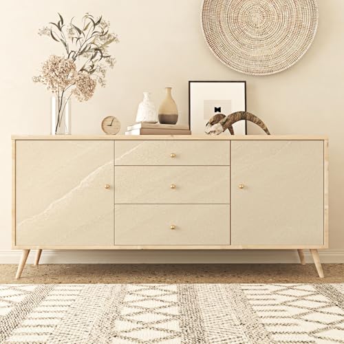 Beige Marble Wallpaper Peel and Stick Cream Marble Contact Paper for Countertops Waterproof Self Adhesive Nature Granite Wallpaper for Kitchen Bathroom Cabinets Locker Table 15.75"x78"