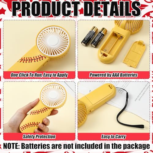 VIHOSE 24-Pack 20 oz Softball Water Bottle and Handheld Fan Gift Set