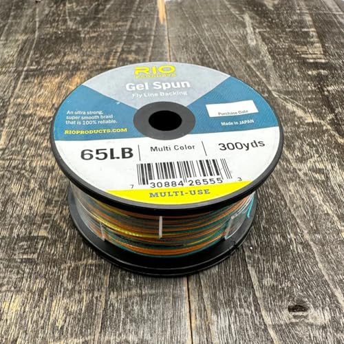RIO 65lb Fly Line Backing, 30lb Diameter, Multi-Color Gel Spun 200 Yards