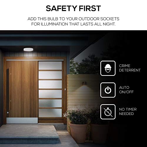 Dusk to Dawn LED Light Bulb - 60W Equivalent Soft White - 2 Pack