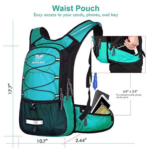 Insulated Hydration Backpack with 3L Leak Proof Bladder - Emerald