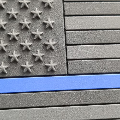 Thin Blue Line America Flag Tactical Morale Patch - Blackout