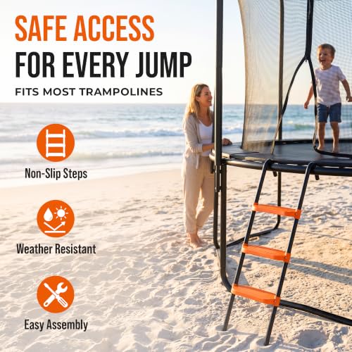 3-Step Trampoline Ladder - Universal Non-Slip Design for Kids