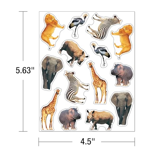 Wild Animals Stickers - Teacher Reward Decal Pack, 84 Count