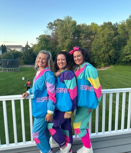 UOUA Women's 80s 90s Windbreaker Tracksuit Set Mint Green Large
