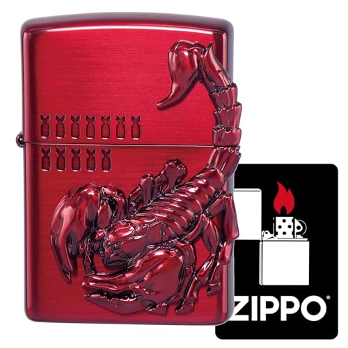 Zippo Venom Scorpion Red Metal Lighter - Gift for Men