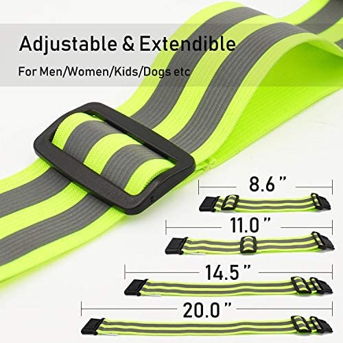 Reflective Running Gear Belt - Adjustable Safety Bands for Runners & Cyclists