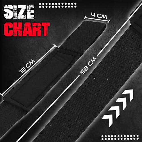 Weight Lifting Wrist Support Straps - Black - One Size