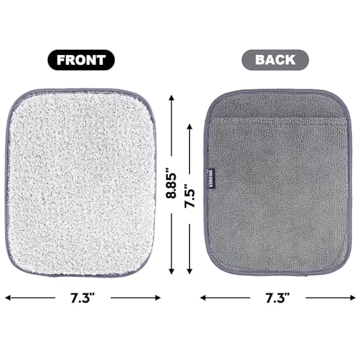 Wearable Bowling Ball Shammy Pad - Dual-Sided Towel Glove - Gray