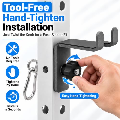Vatemechie Rack-Mounted Olympic Barbell Holder for Power Racks - Heavy-Duty Attachments