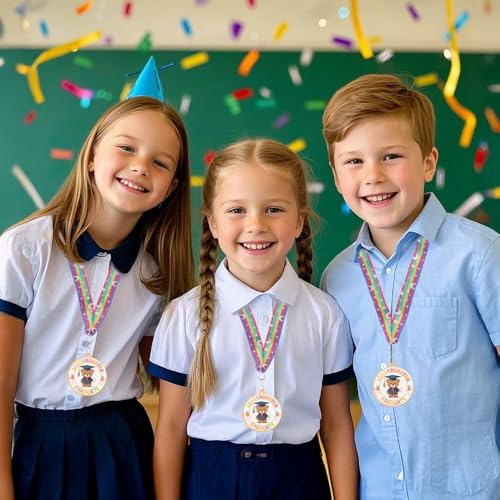 Kindergarten Graduation Medal with Rainbow Ribbon - Style 3