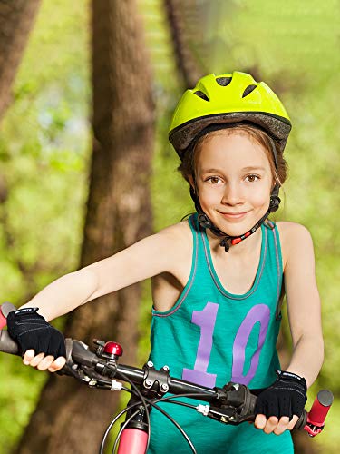 SATINIOR Kids 3 Pairs Half Finger Gel Cycling Gloves 5-9 Years Adjustable Non-Slip