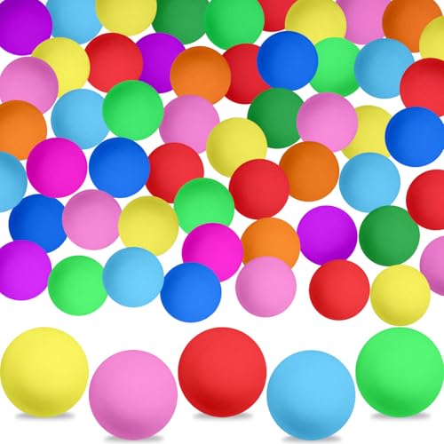 100 Colored Table Tennis Balls - 40mm Washable Game Balls