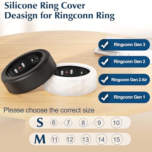Ring Protector Cover for RingConn Gen 1-3 - 6 Pack - Black, Clear, Navy Blue, Mint Green, Starlight