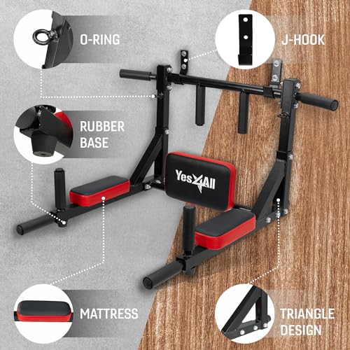 Multifunctional Wall Mounted Pull Up Bar - 2-in-1 Gym Equipment