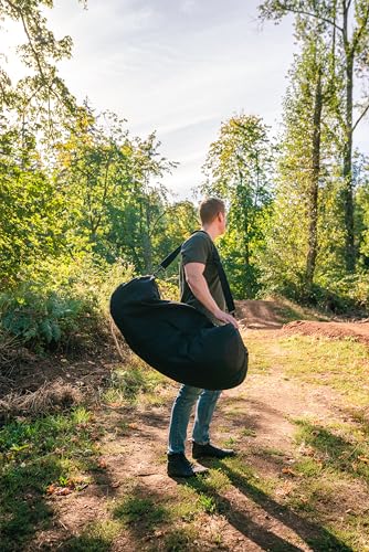 Stansport Deluxe Canvas Duffel Bag - 50x18x18in for Gym Travel Storage, Black
