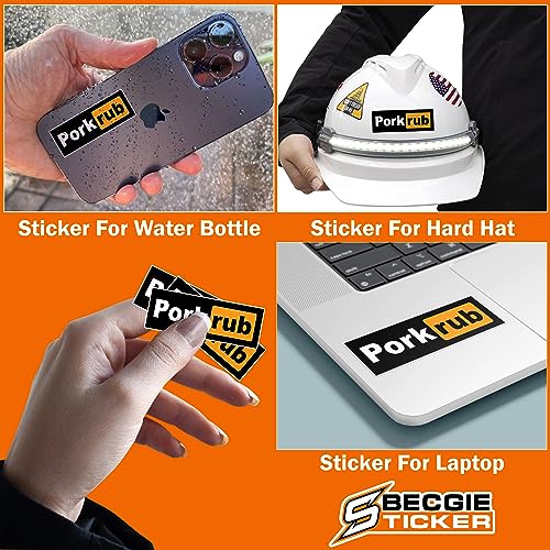 Pork Rub BBQ Sticker - Waterproof Vinyl Decal (3x3 Inches)