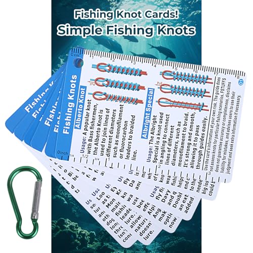 Fishing Knot Cards - Waterproof Pocket Guide & Knot Tool