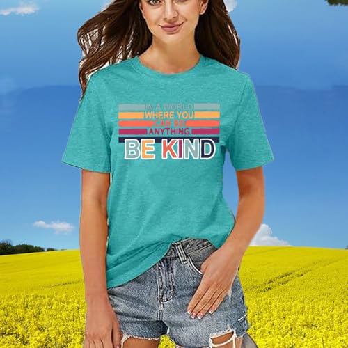 Bee Kind Shirt Womens Graphic Tshirt - Funny Inspirational Teacher Shirt - Mint Green Small