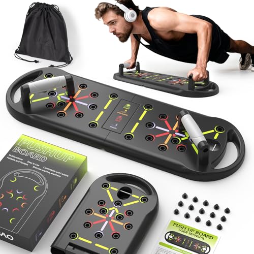 Portable Push Up Board - 20 in 1 Strength Training Equipment - Grey