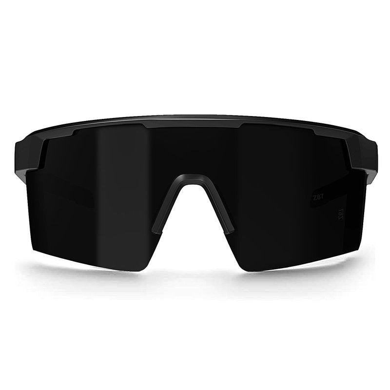 WISTON XL Z87 Sunglasses for Big Wide Heads Men Women,TR90 Ultralight UV400 Protection Sun Glasses Z8224 Dark Black
