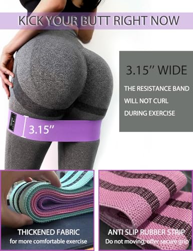 Resistance Bands Set for Hip and Leg Workouts - 3 Levels