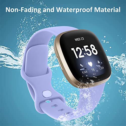 3 Pack Soft Sport Watch Bands for Smart Watches - Lavender, Large